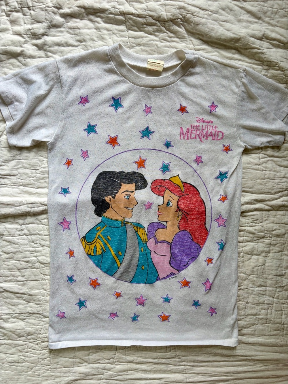 Disney The Little Mermaid White Kids Graphic Tee